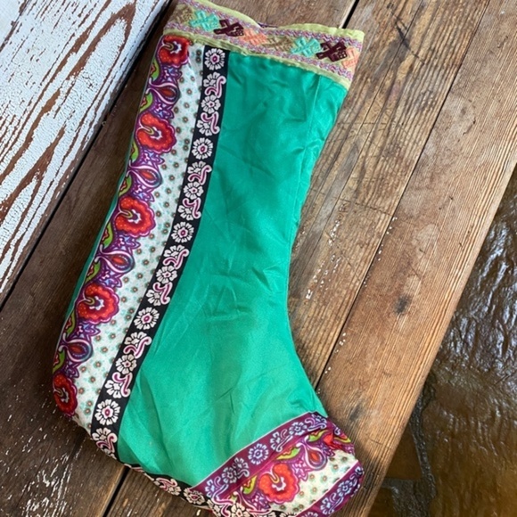 Johnny Was  Reversible Christmas Stocking - Picture 8 of 9